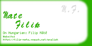 mate filip business card