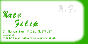 mate filip business card